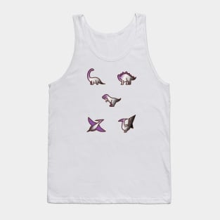 Discreet Pride Asexual Dinosaurs Tank Top